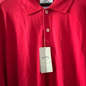 Callaway Bright Red Men's Polo with Tag
